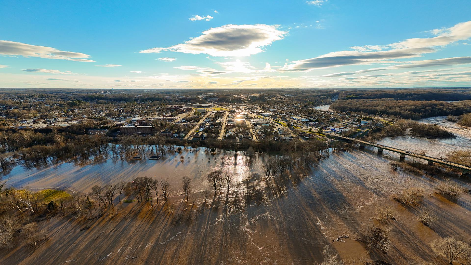 Old Mill Park during a historic flood event. Photo by Hyperbole.