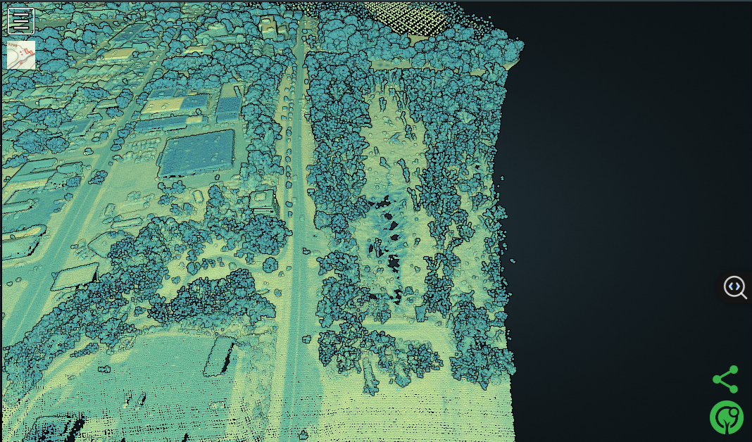 LiDAR visuals displaying remnants of dam structures, contributing to the creation of the swamp.