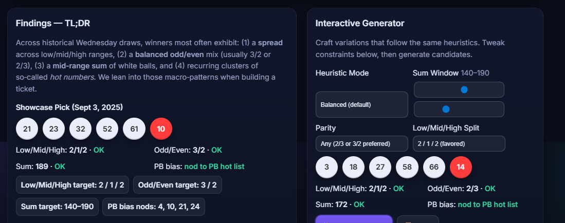 AI Chaos Powerball Predictor